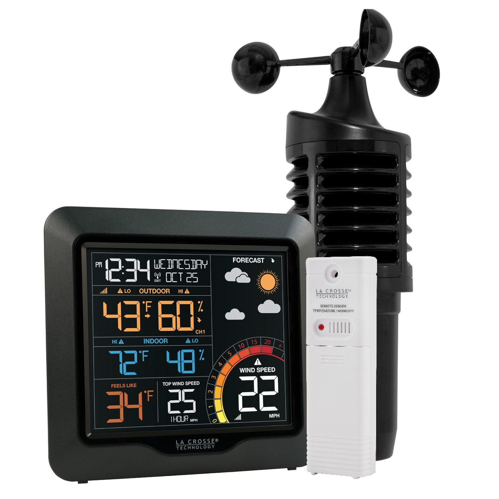 327-1417 La Crosse Technology Professional Color Wind Speed Weather Station