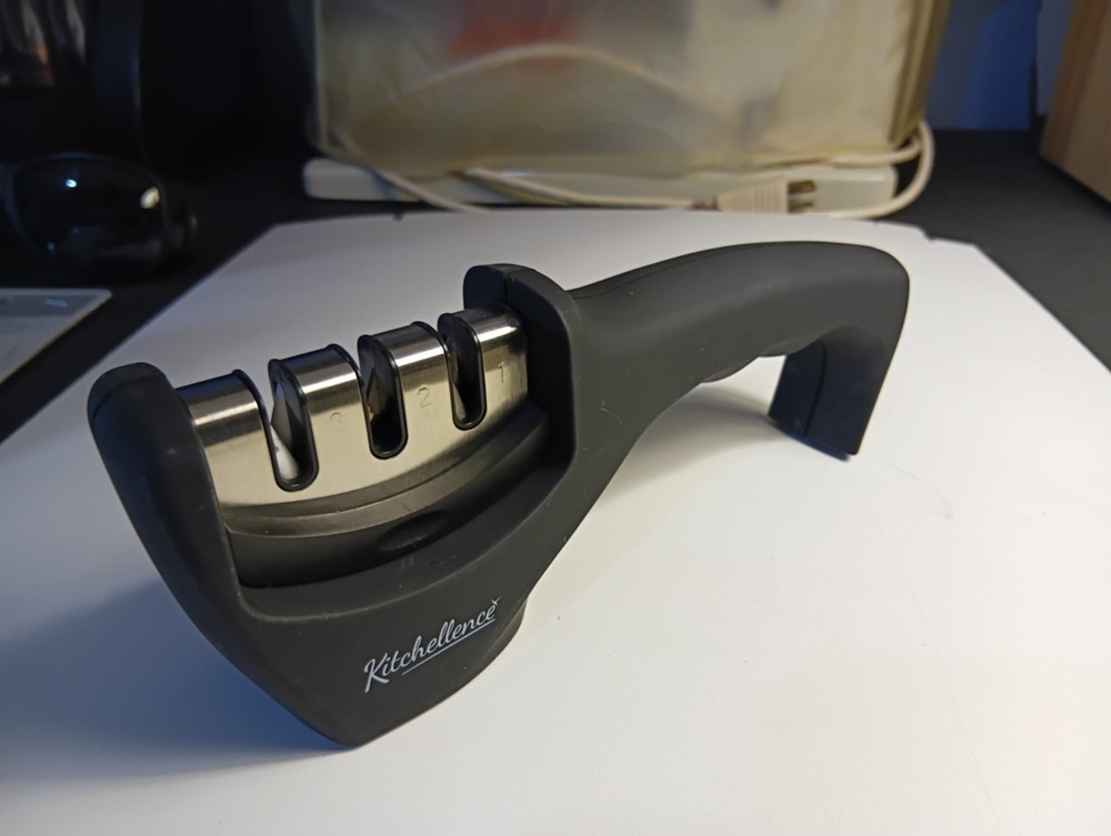 Kitchellence 3-Stage Kitchen Knife Sharpener. Used.