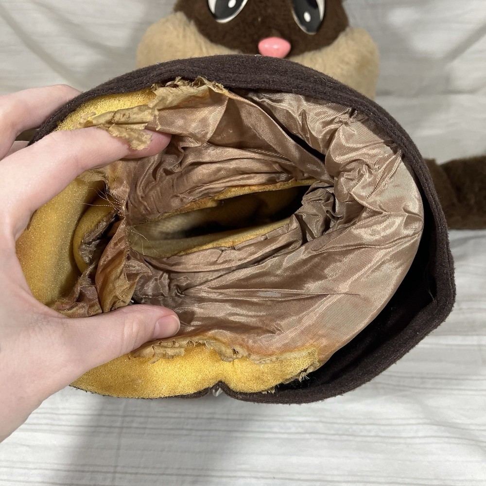 Vintage Puppet Large Hand Arm Puppet Beaver/Chipmunk Brown Muppet Handmade?