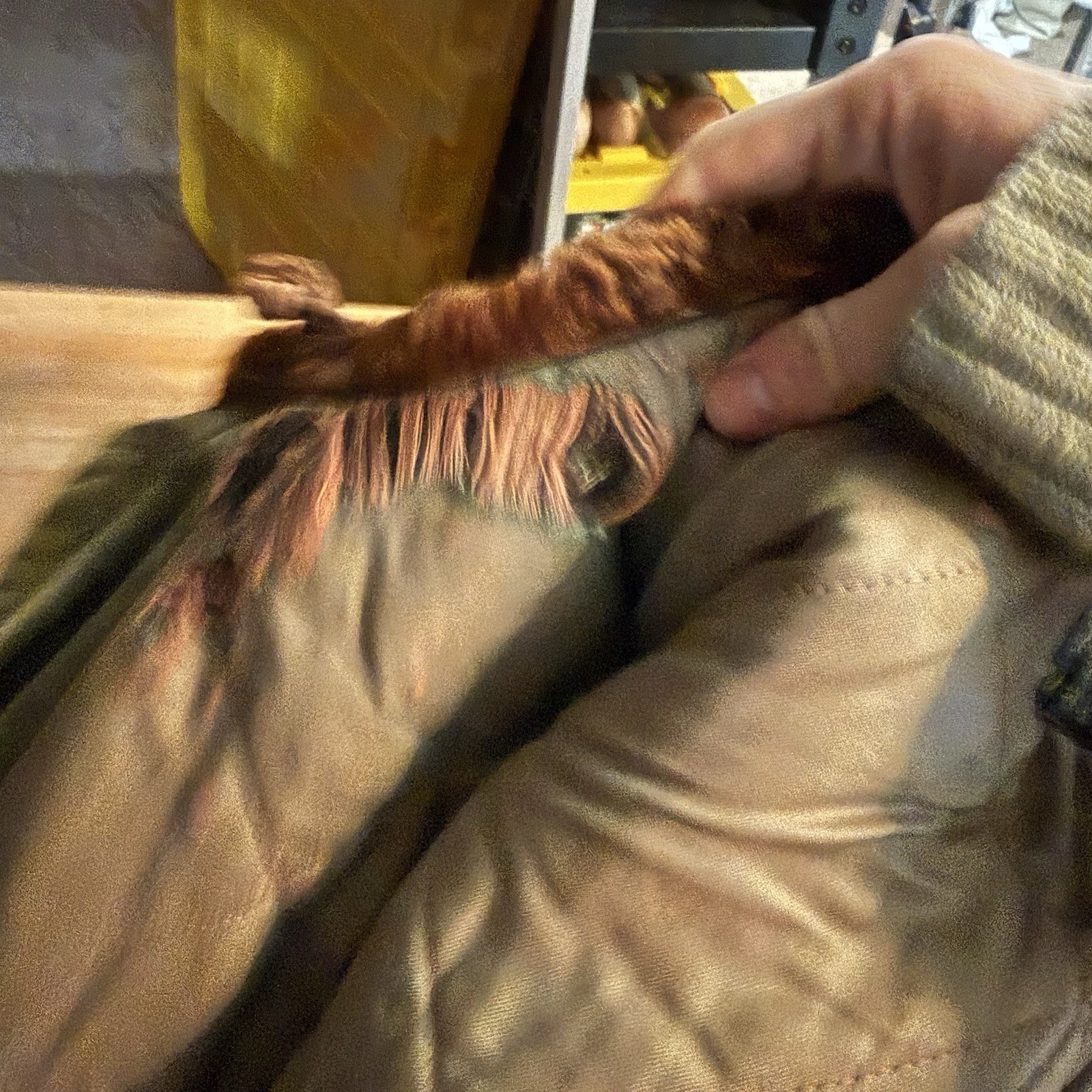 US Military Vintage 40s WW2 OG Faux Fur Talon Zip Hood B-9 Parka Jacket Mens XL