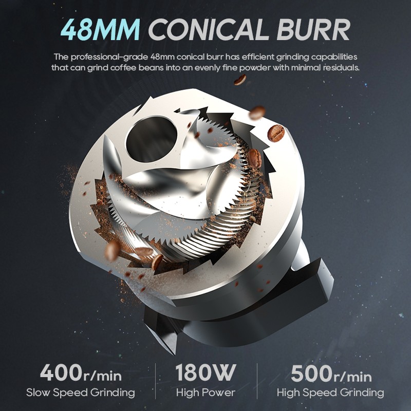 H10plus Semi-Auto Machine + G5 Grinder • DIY Function 20Bar Pressure • 48mm Burr