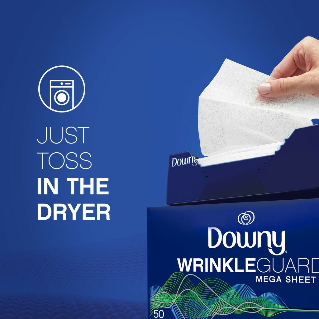 Downy WrinkleGuard Dryer Mega Sheets Fresh 80 Count 3X's Wrinkle Relaxer Guard