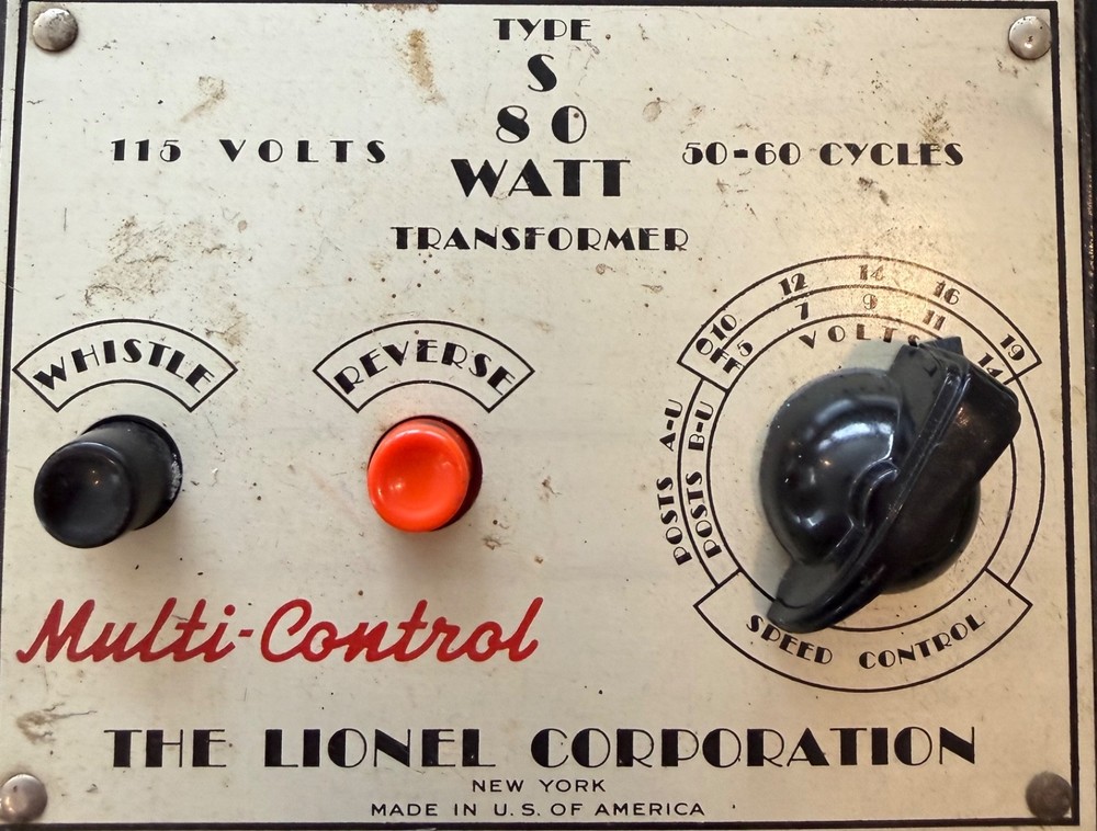 Lionel Postwar Type S Transformer 80 Watt Multi Control AC - Tested