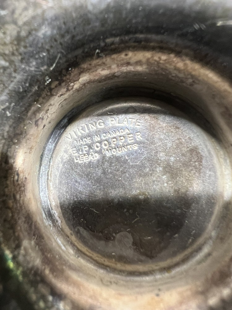 Viking Plate Canada EP Copper Lead Mounted Teapot