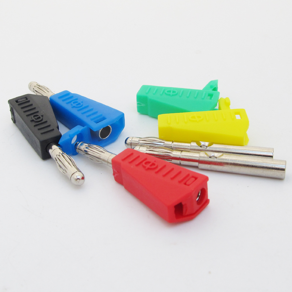 5sets 5Colors Stackable Brass 4mm Banana Plug Lantern Speaker Cable Connector