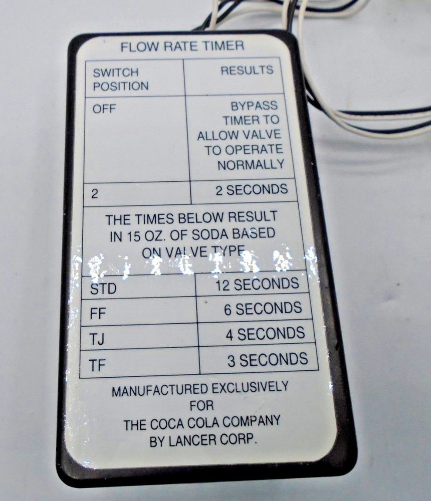 LANCER FLOW RATE TIMER Lancer # 52-1237-01 CCUSA 22444 NEW **47
