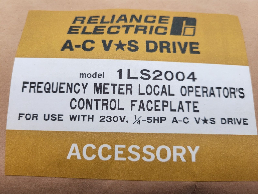 Reliance 1LS2004 RUN IET Panel Plate Indicator Light Assembly Frequency Meter