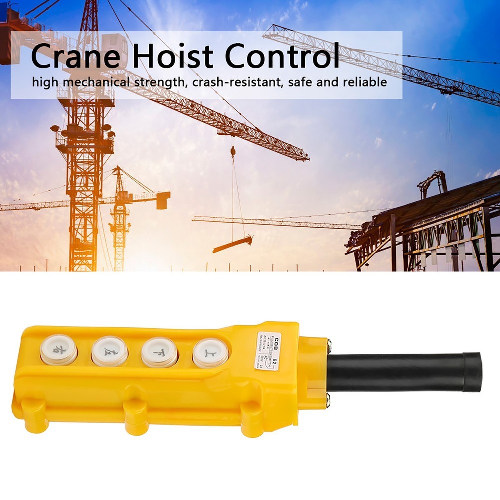 Crane Chain Hoist 4-channel Push Button Pendant Switch Controller New