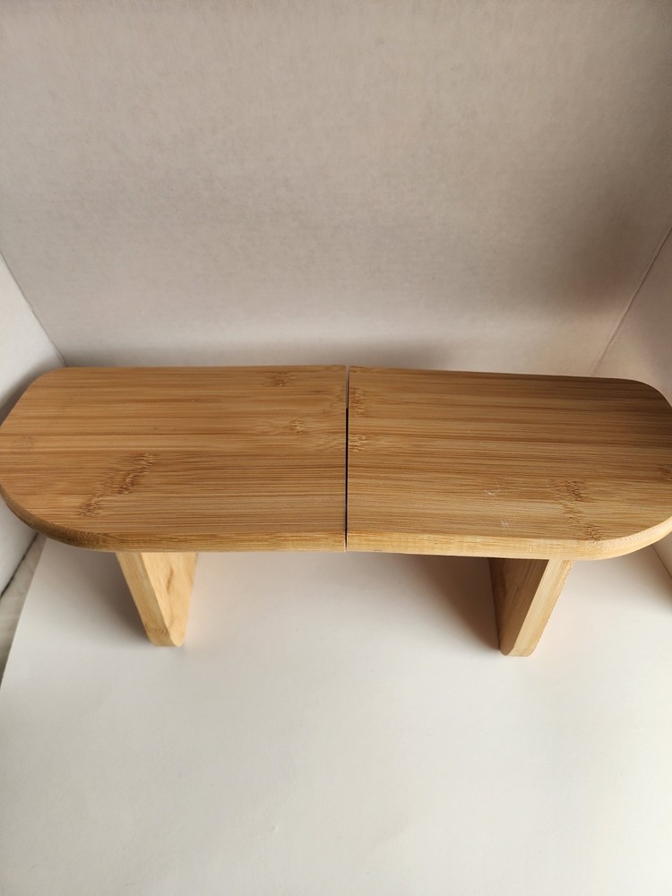 Foldable Bamboo meditation stool for proper spinal alignment foldable
