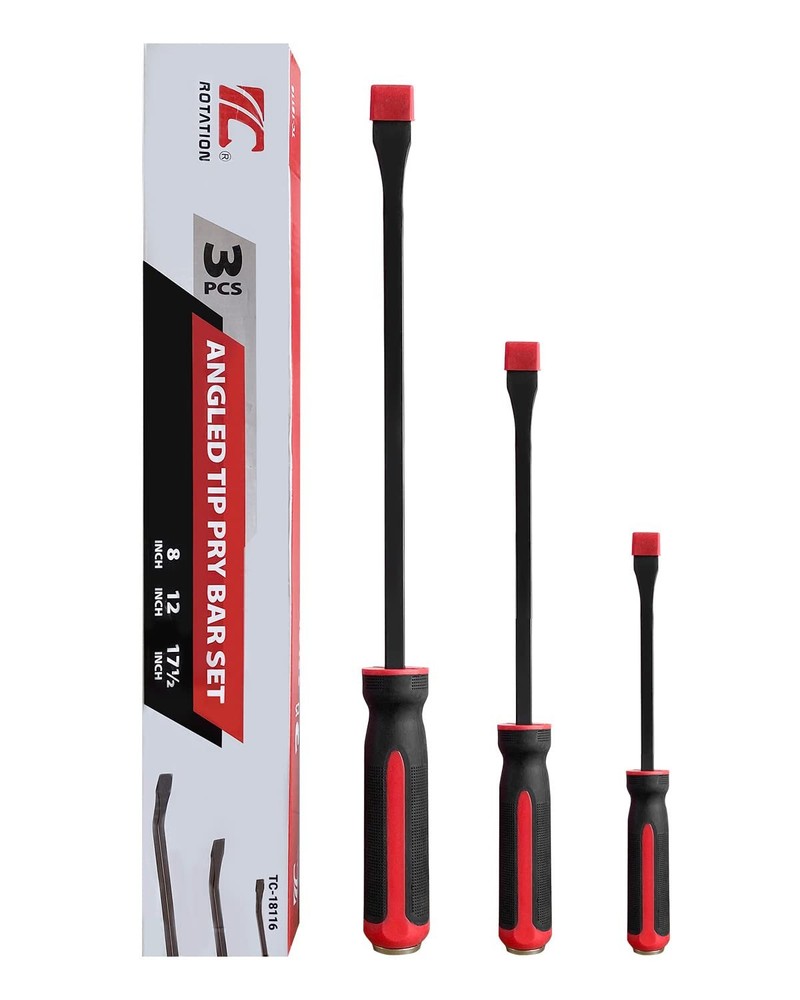 Pry Bar Set, Strike Cap Handle, Angled Tip, Rust proof finish, Machanic Tools...