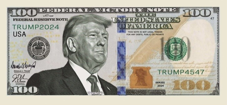 ✅ Pack of 25 Donald Trump Presidential 100 Dollar Bills Novelty Collectible ✅
