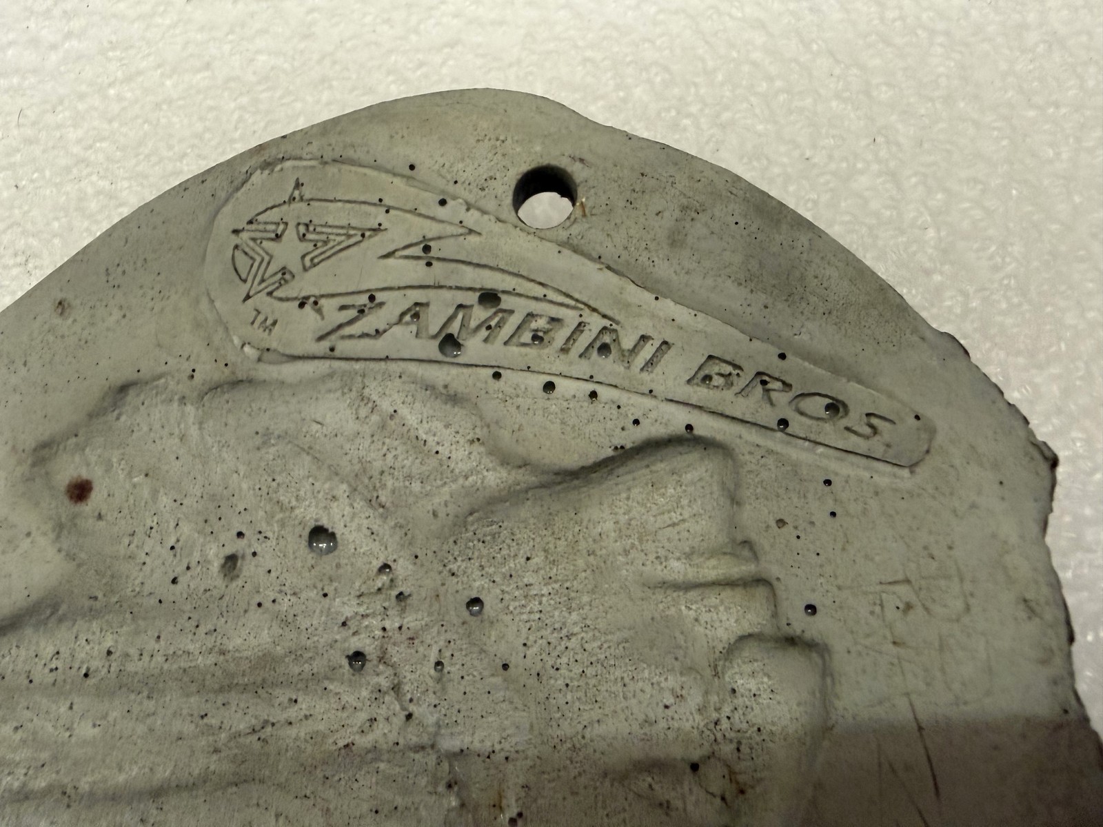 Zambini Bros John Danna “Indian Red Hawk–Style” Bas-Relief Casting Gas Tank Art