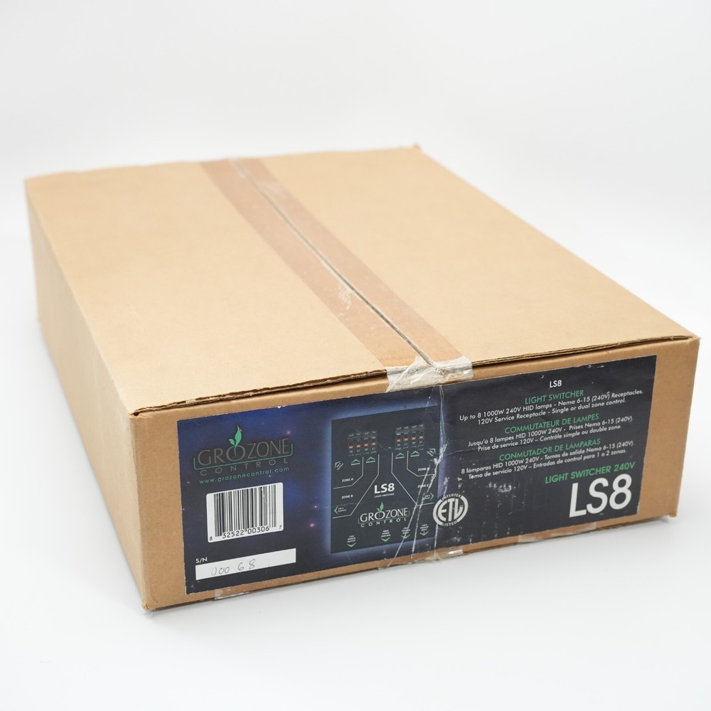 NEW Grozone Control LS8 240V Light Switcher Controller Hydroponics Cannabis Grow