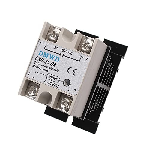 SSR-25DA Solid State Relay DC to AC (Input 3-32V DC Output 24-380V AC) with