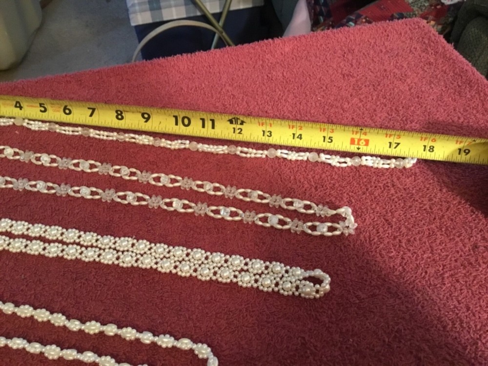 Homemade White Bead Necklaces