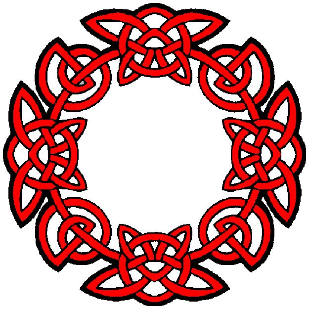 30 Custom Red Celtic Ring Personalized Address Labels