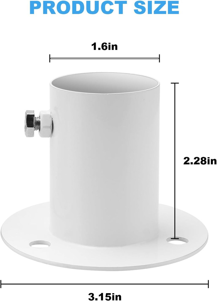 2 Pack Pool Ladder Brackets Deck Flanges, for above Ground Pool Ladder 1.5" Also