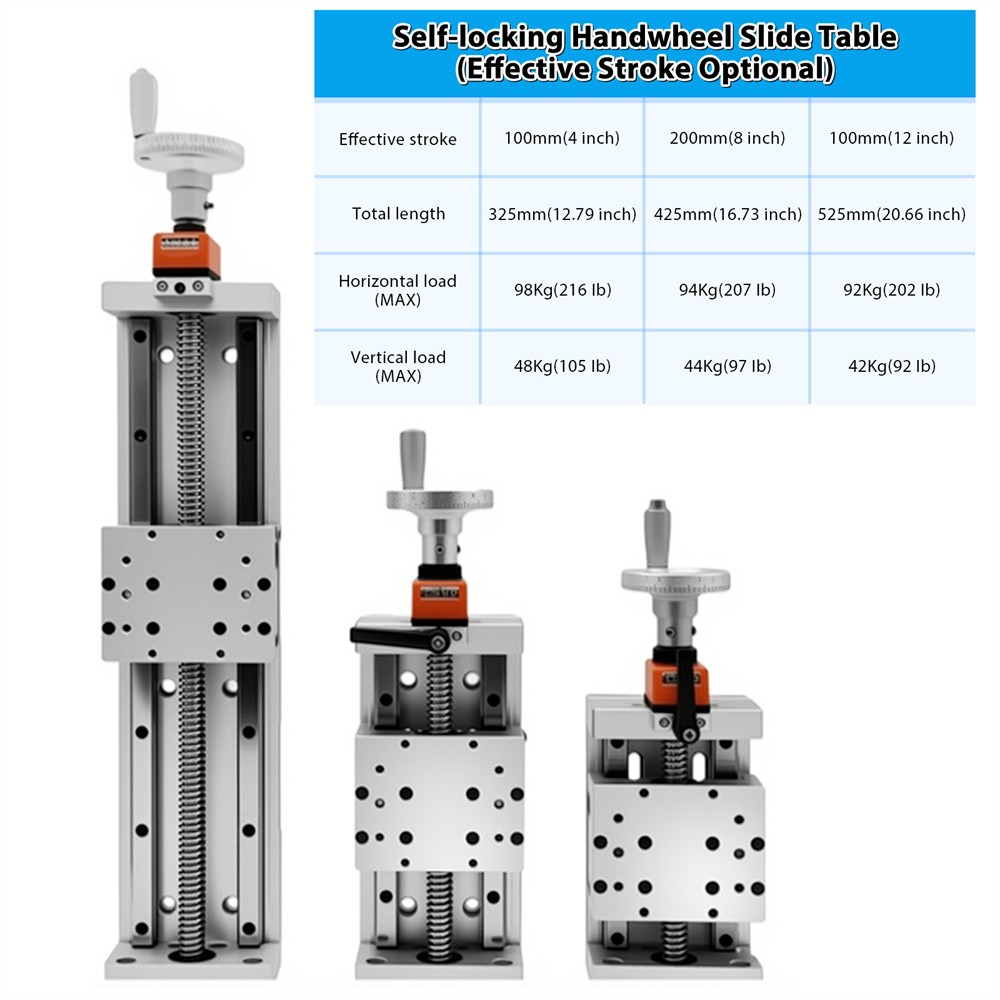 Linear Sliding Table Module T-shaped Screw Self-locking Digital Display XY Axis