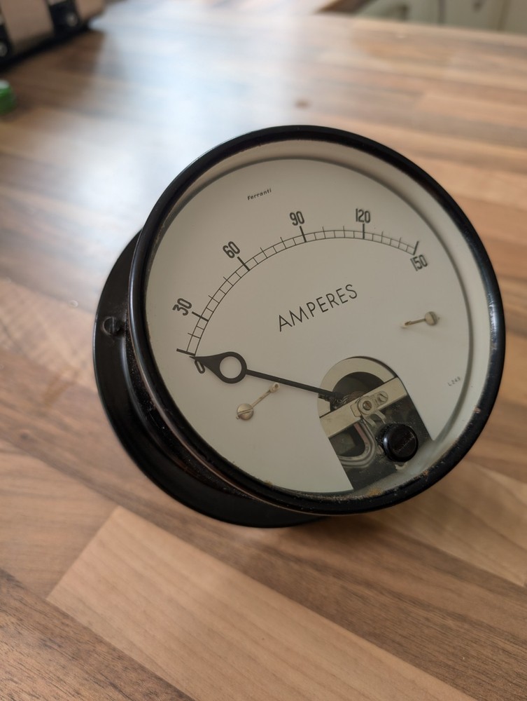 VINTAGE FERRANTI AMMETER VINTAGE 1950s