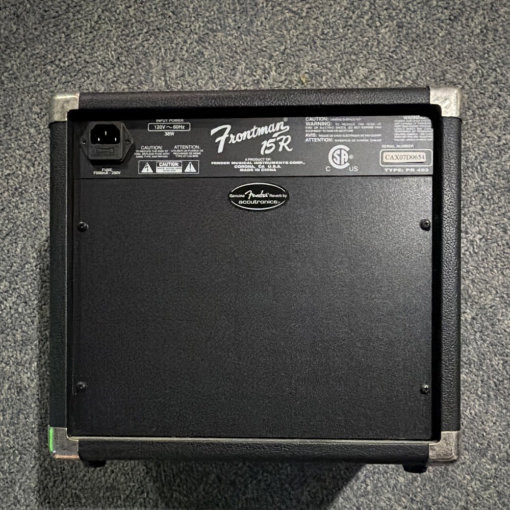 Fender Frontman 15R 15W Solid State 2-Channel Combo Amp 8 Ohm Practice