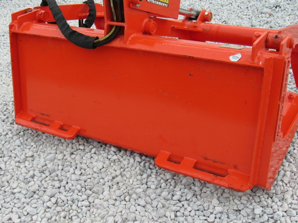 48" Solid Bottom Bucket Grapple Attachment Fits Skid Steer Quick Attach Kubota