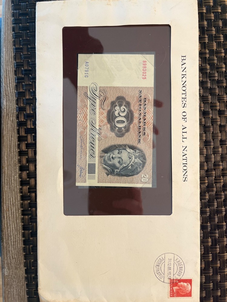 1972 DENMARK 20 KRONER BANKNOTE (Uncirculated)
