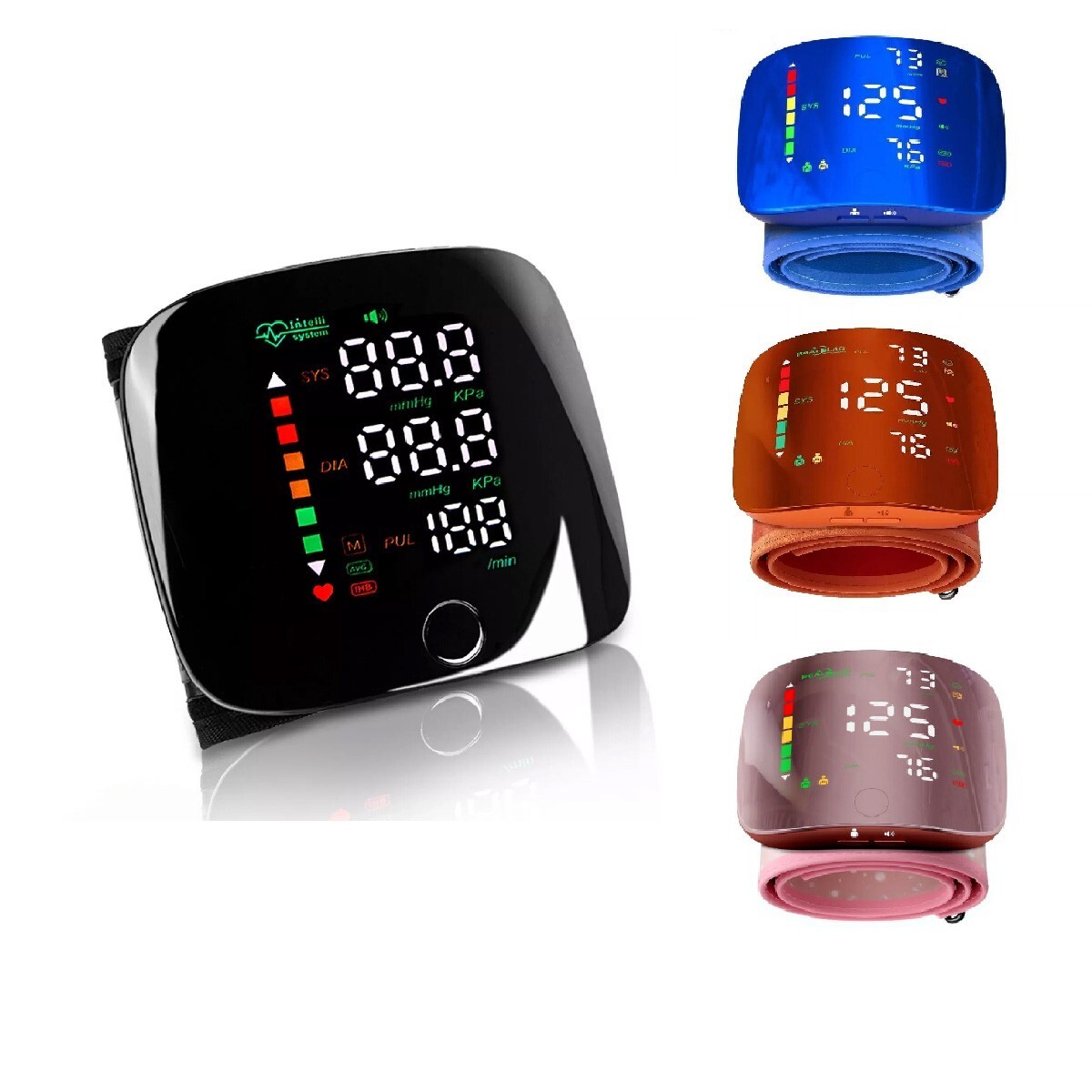 Wrist Blood Pressure Monitor BP Machine Cuff Heart Rate Tester Voice Broadcast