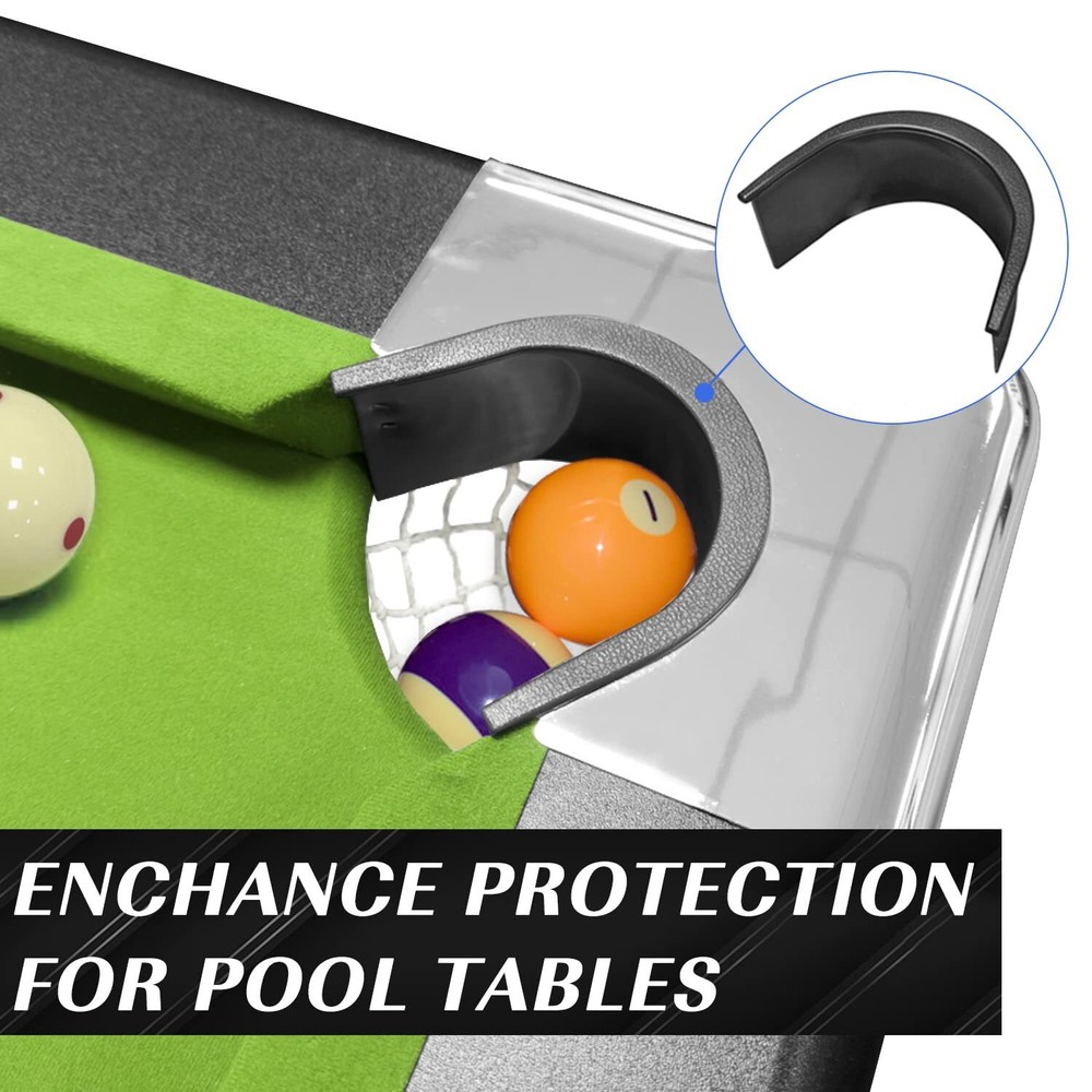 Pool Table Pocket Liners 6 Pc Billiards Liners Replacements 4 Corner 2 Side P...