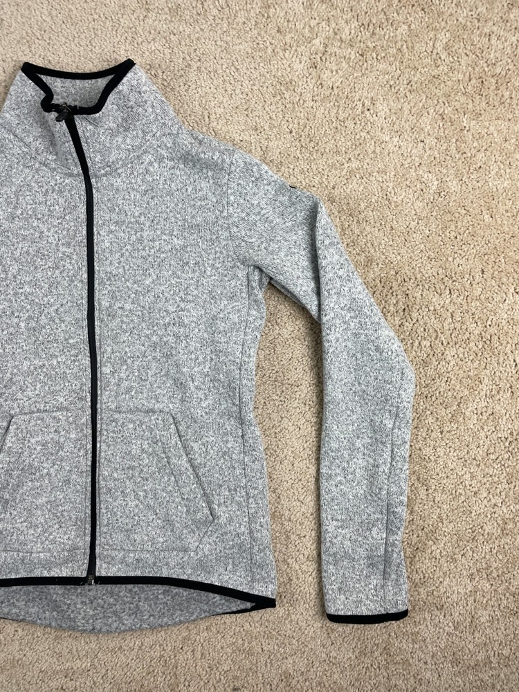Nike Basic Jacket Mens Medium Full Zip Collared Therma Fit Swoosh Logo Gray