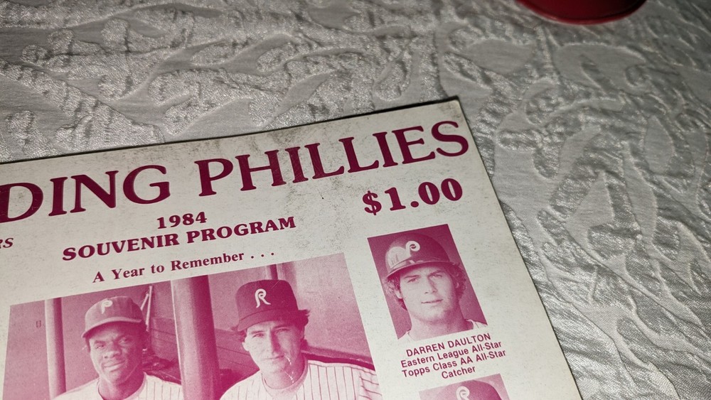 1984 Reading Phillies Minor League Baseball Program Scorebook