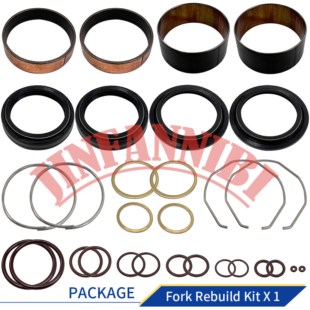 Fork Bushing Dust Oil Seals Rebuild Kit For Kawasaki KX125 KX250 1996-2001 KX500