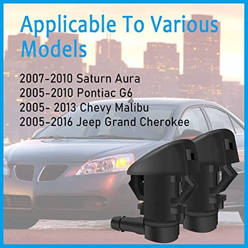 2PCS Front Windshield Washer Nozzles, Single Hole Windshield Sprayer Nozzle