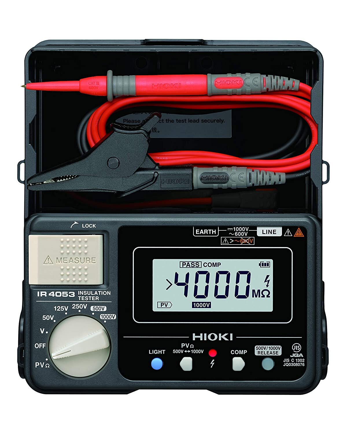 Hioki Electric IR4053-10 Insulation Resistance Tester for Photovoltaic System