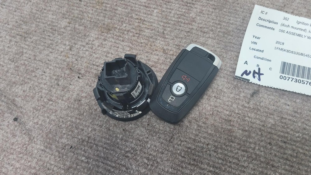 2016-2019 Ford Explorer Ignition Assembly w/Key, Push to Start, Keyless Ignition