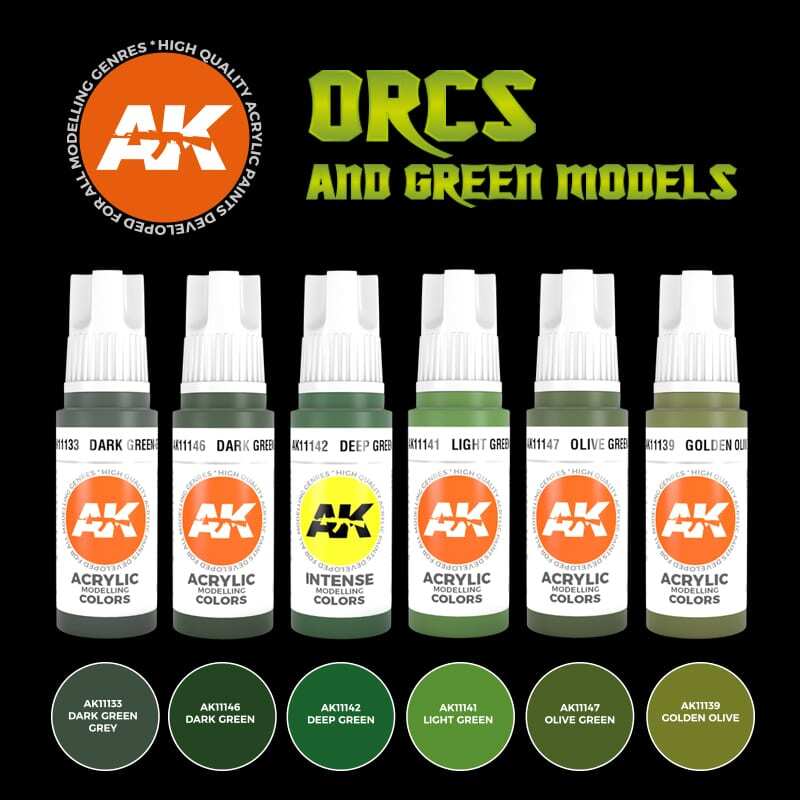 AK Interactive: Orcs and Green Models - Paint Set - AK11600