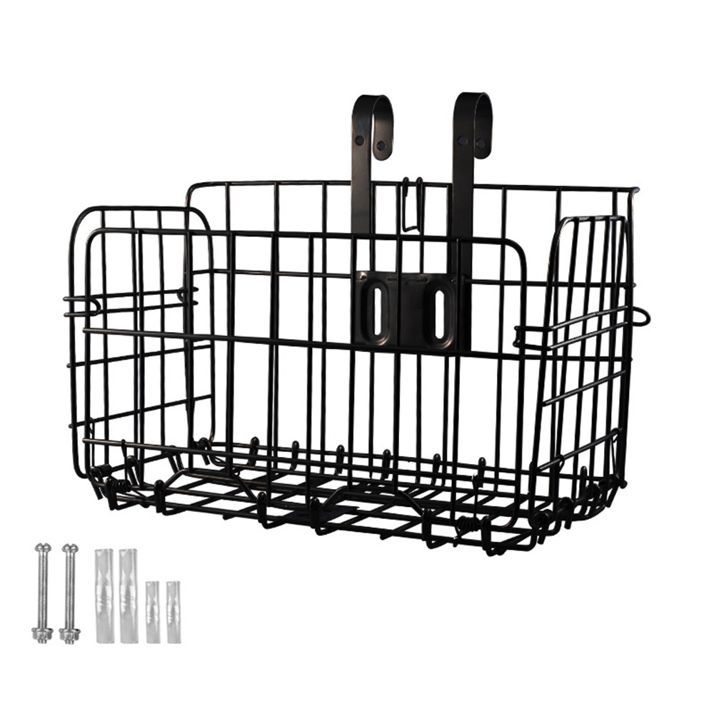 Foldable Bike Front Rear Basket Bicycle Handlebar Rack Pack Carrier Basket Set