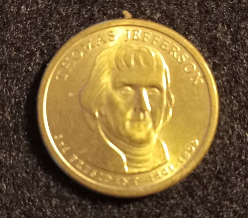 2007 P  Thomas Jefferson Dollar  AU