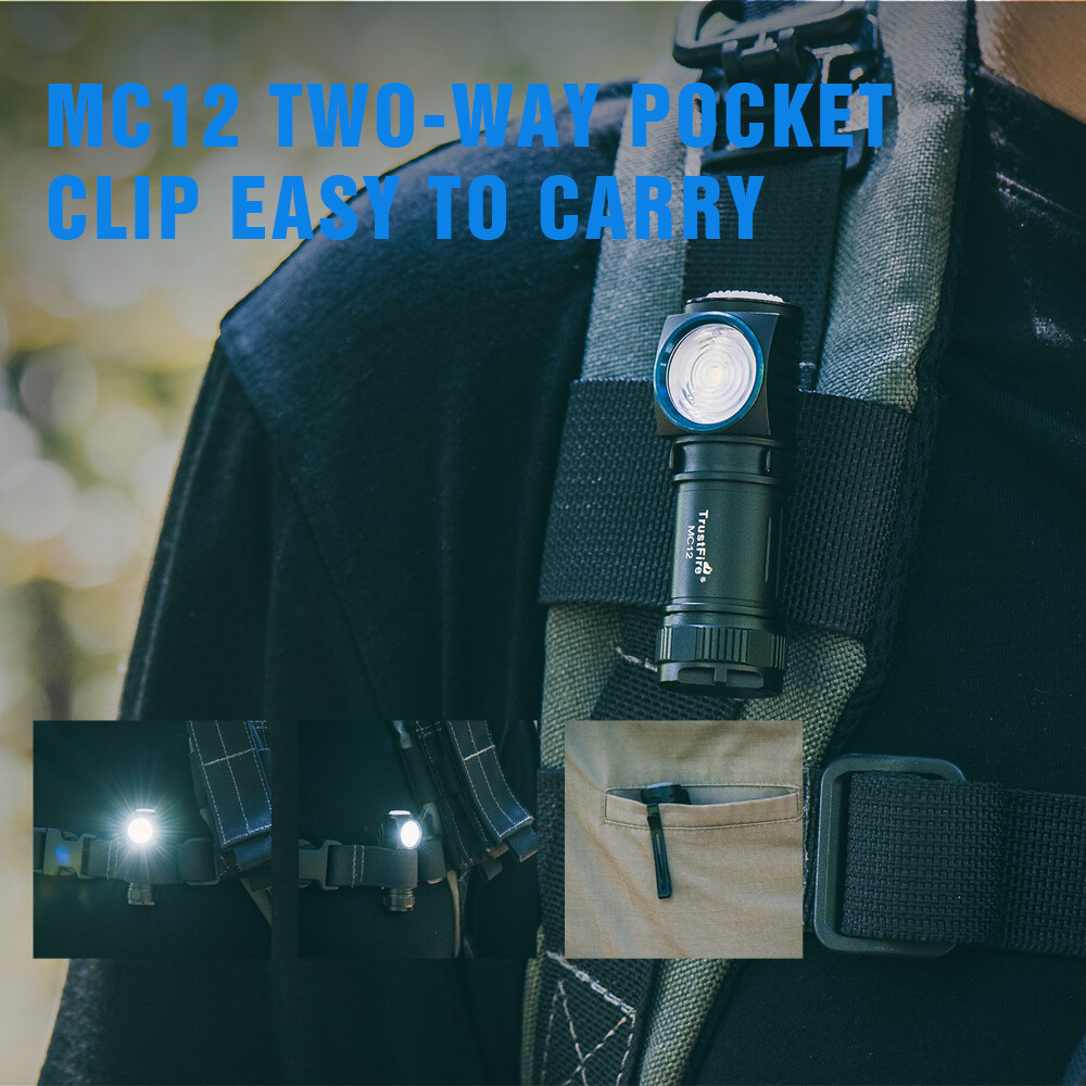 TrustFire MC12 1000LM USB Rechargeable LED Headlamp Magnetic Mini Flashlight V