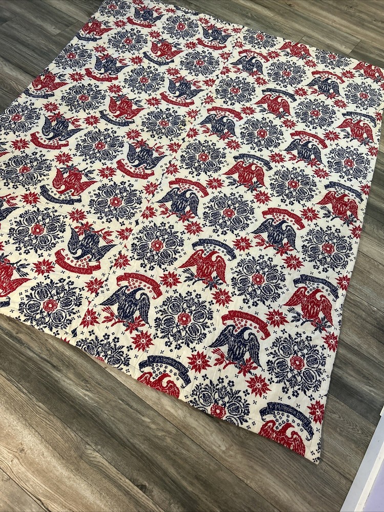 Crazy Patchwork Quilt Double Sided Handmade 78x65 Vintage 70s
