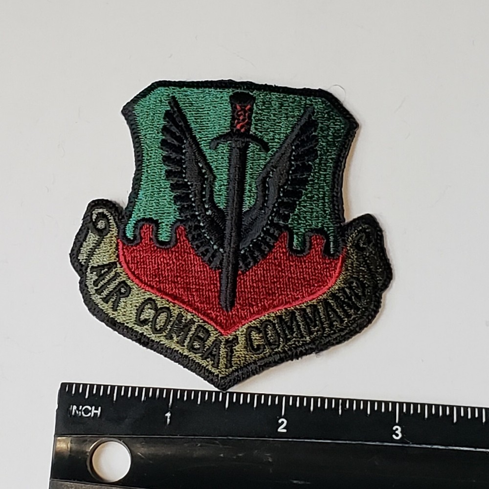 AIR COMBAT COMMAND USAF ACC U.S. Airforce Subdued OD Patch Sword Wings Uniform