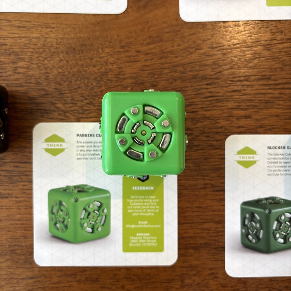 Lot of 10 Working Modular Robotics Cubelets + 2 Nonfunctional Cubelets