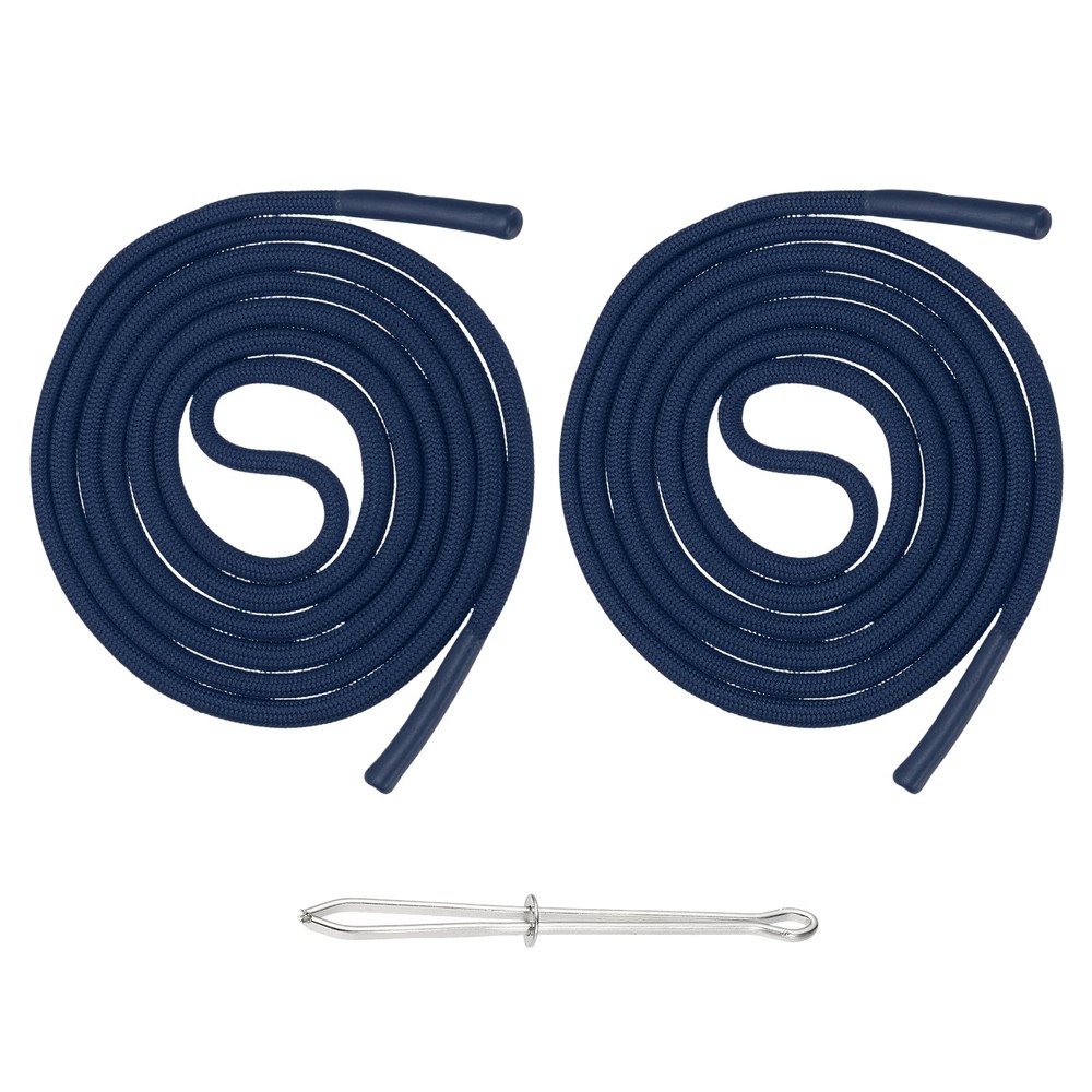 2pcs 53inch Drawstring Cords Hoodie String with Easy Threader Navy Blue