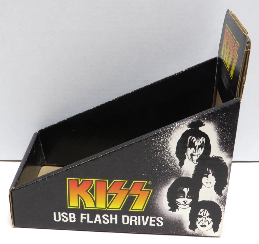 KISS FLASH DRIVE 8G COUNTER TOP DISPLAY BOX + COMPLETE SET OF 4