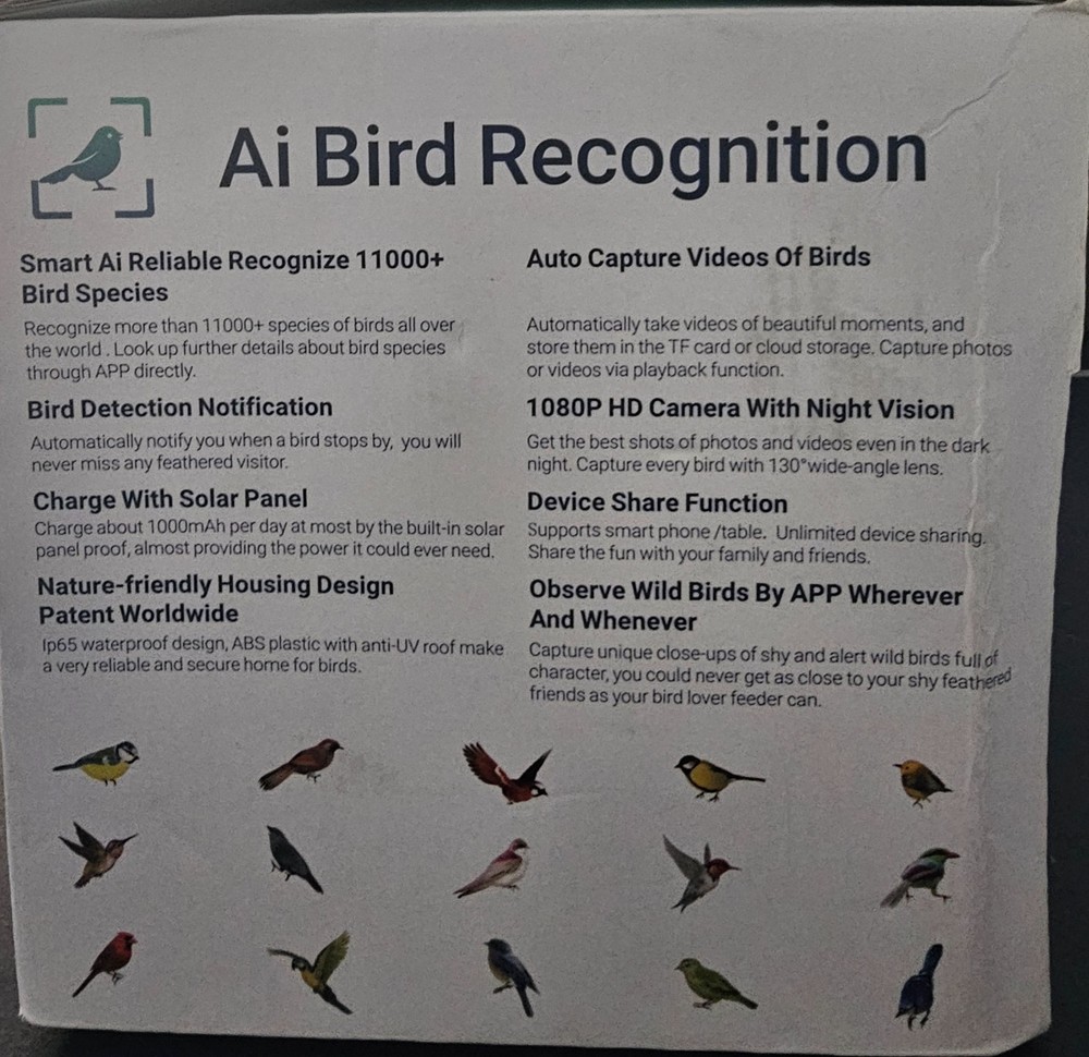 BirdReel Smart AI Recognition Bird Feeder BF11 - REMOTE CONTROL CAMERA