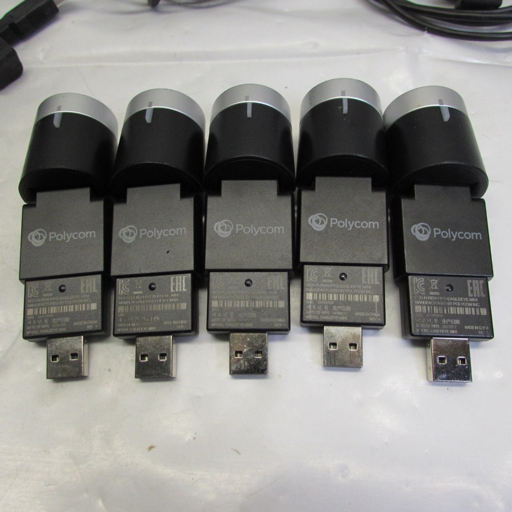 Lot (5) Polycom EagleEye Mini USB Web Camera Video Conference Calls w/Mounts