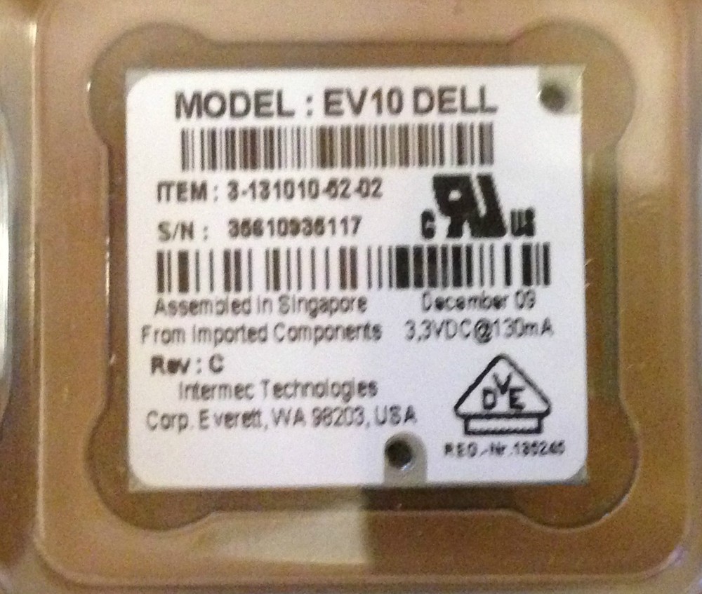 NEW Intermec EV10 Dell High Performance APS Barcode Scanner Engine (Quantity 1)
