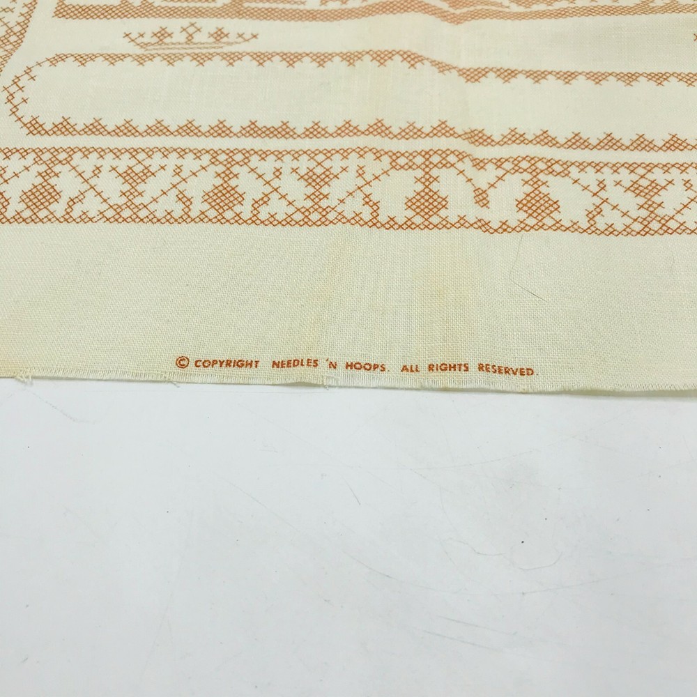 Vintage Needles N' Hoops Sampler Needlepoint Pattern Folk Art Primitive