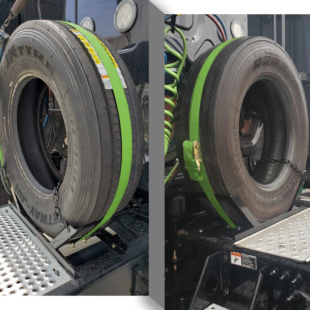 Adjustable Semi Truck Tire Rack Spare Tire Carrier Tire Mount Holder w/hardware