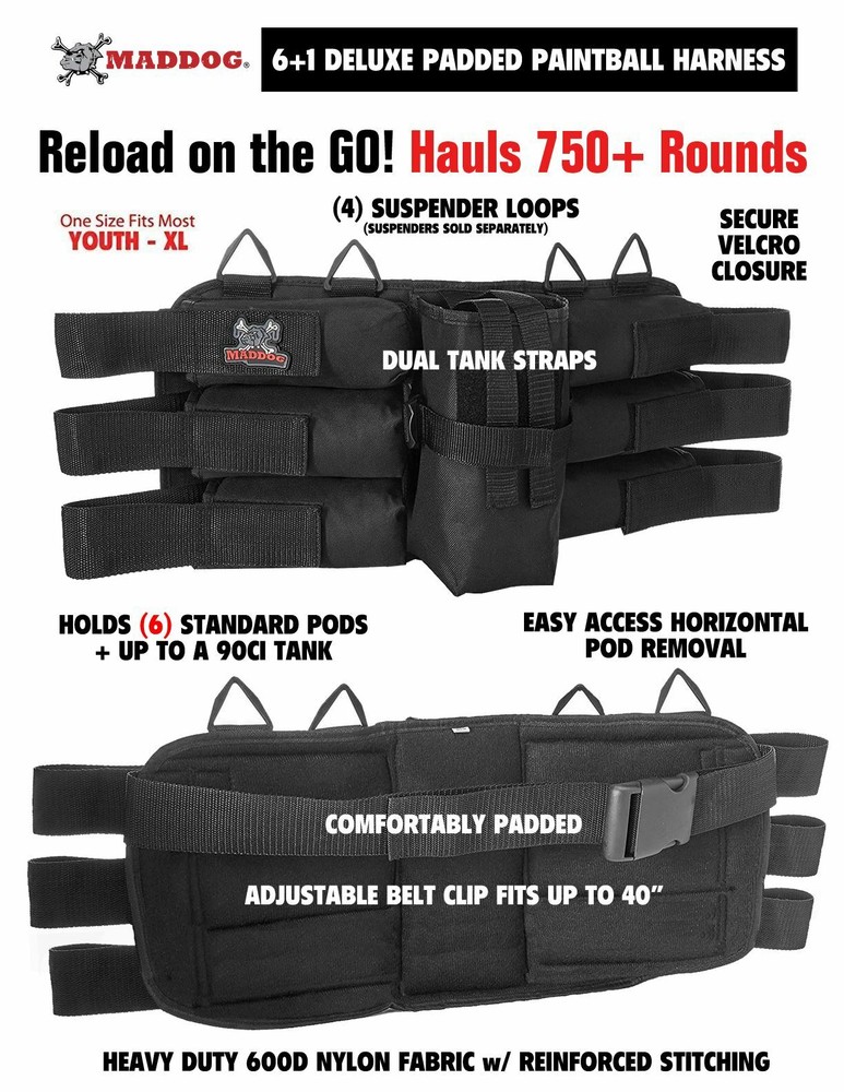 Maddog Tippmann Cronus Basic Red Dot HPA Paintball Gun Package - Black / Tan