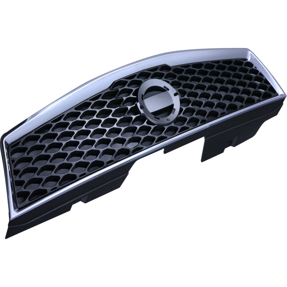 Grille For 2009-2012 Nissan Sentra Chrome Shell w/ Gray Insert Plastic